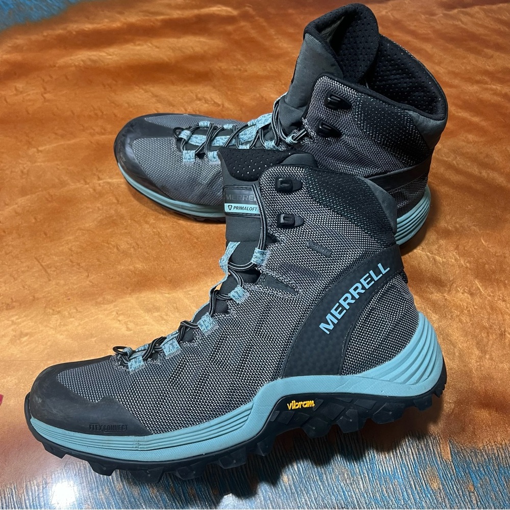 Merrell Women's Lace-Up Hiking Boots in Black and Teal